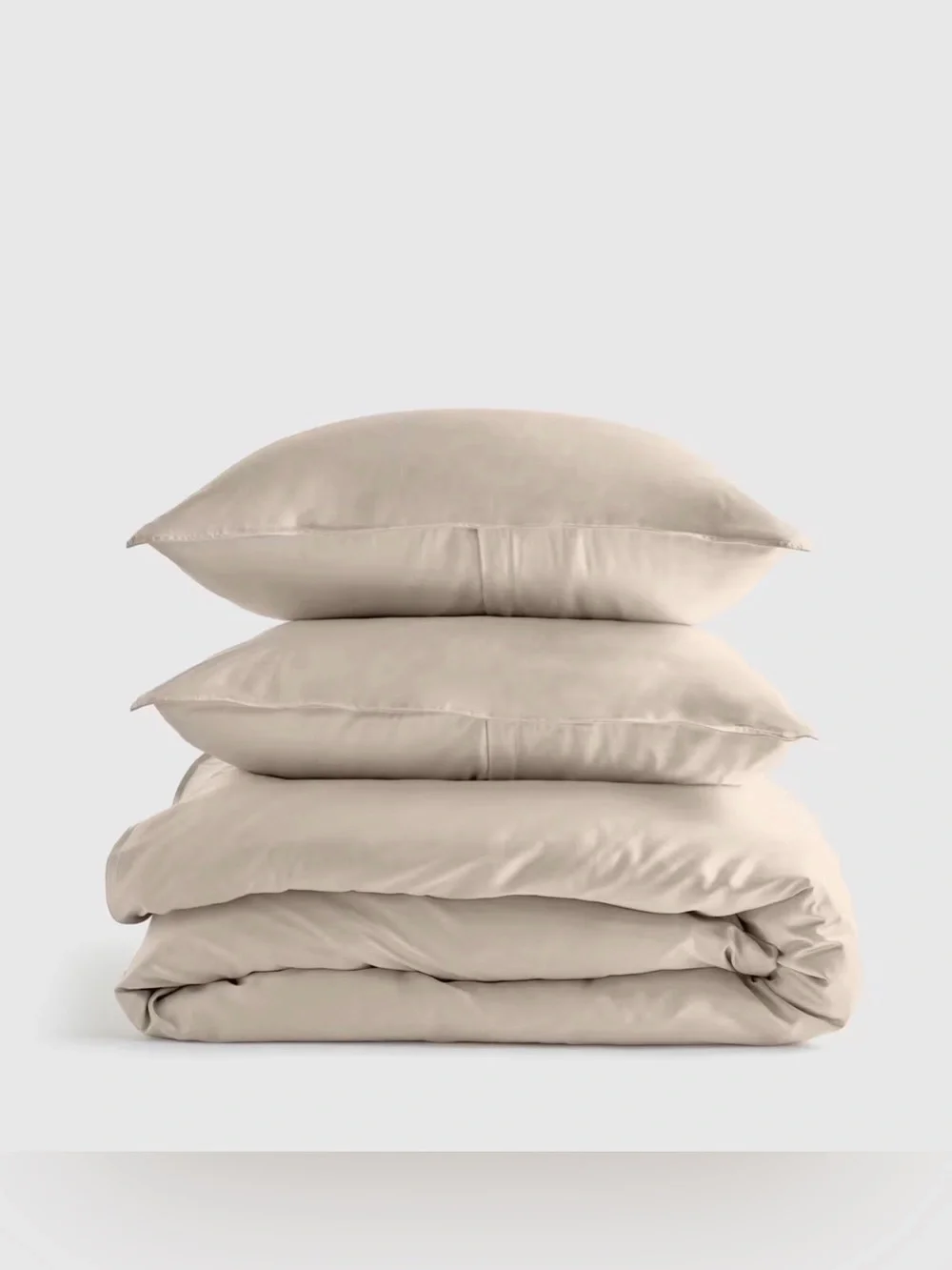 Quince Bamboo Duvet Cover Set Beige (Sand) King/Cal King NWT IN PACKAGE